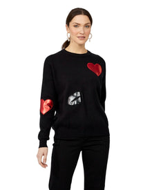 HEART PATCH SWEATER