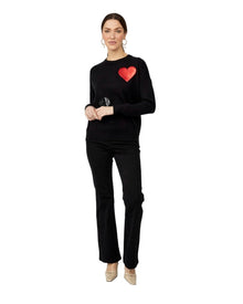 HEART PATCH SWEATER