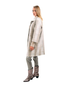 HIGH-NECK PLAID COAT