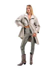 HIGH-NECK PLAID COAT