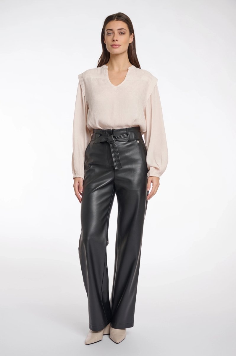 HIGH - WAIST LEATHER TROUSER