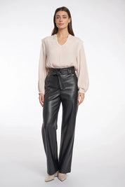 HIGH - WAIST LEATHER TROUSER