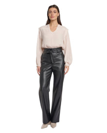 HIGH-WAIST LEATHER TROUSER