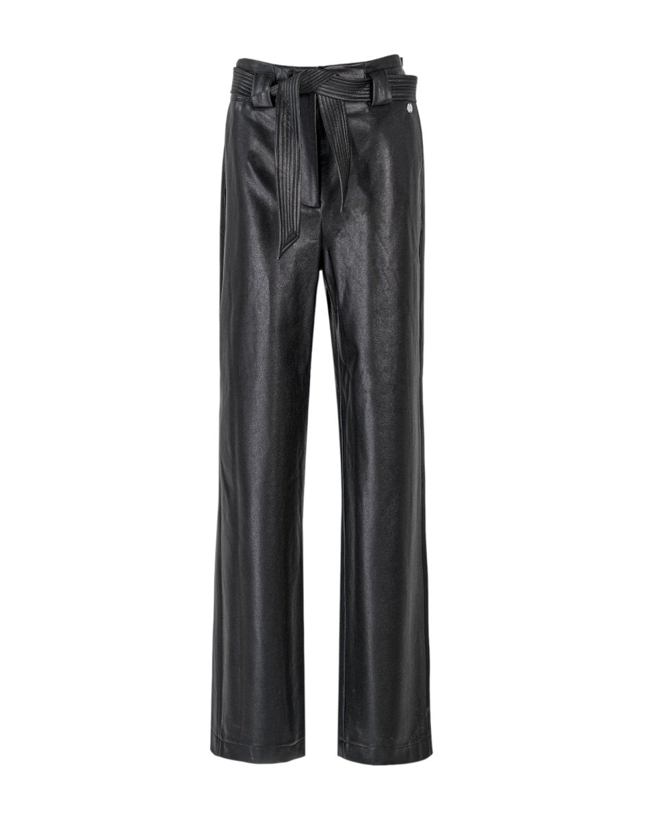 HIGH - WAIST LEATHER TROUSER - Nakhle.Ets - Pants & Skirts