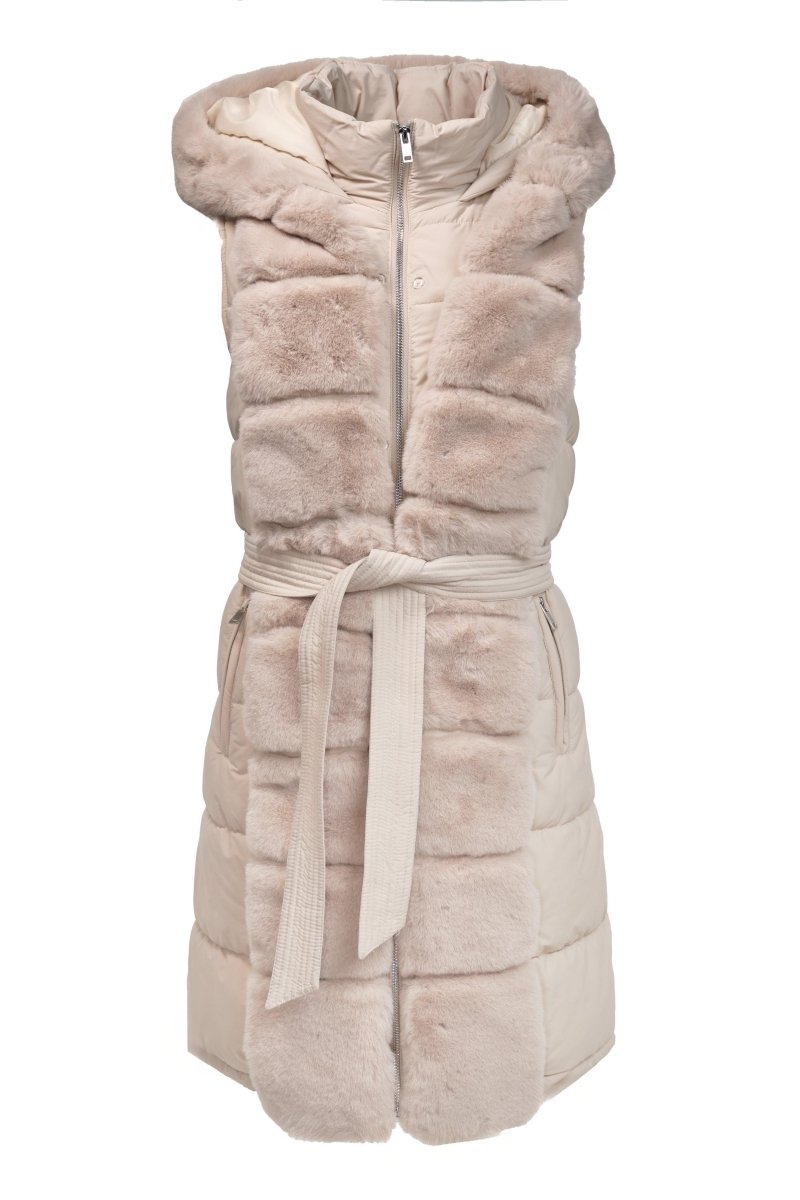 HOODED FUR GILET - Nakhle.Ets - Jackets