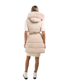HOODED FUR GILET