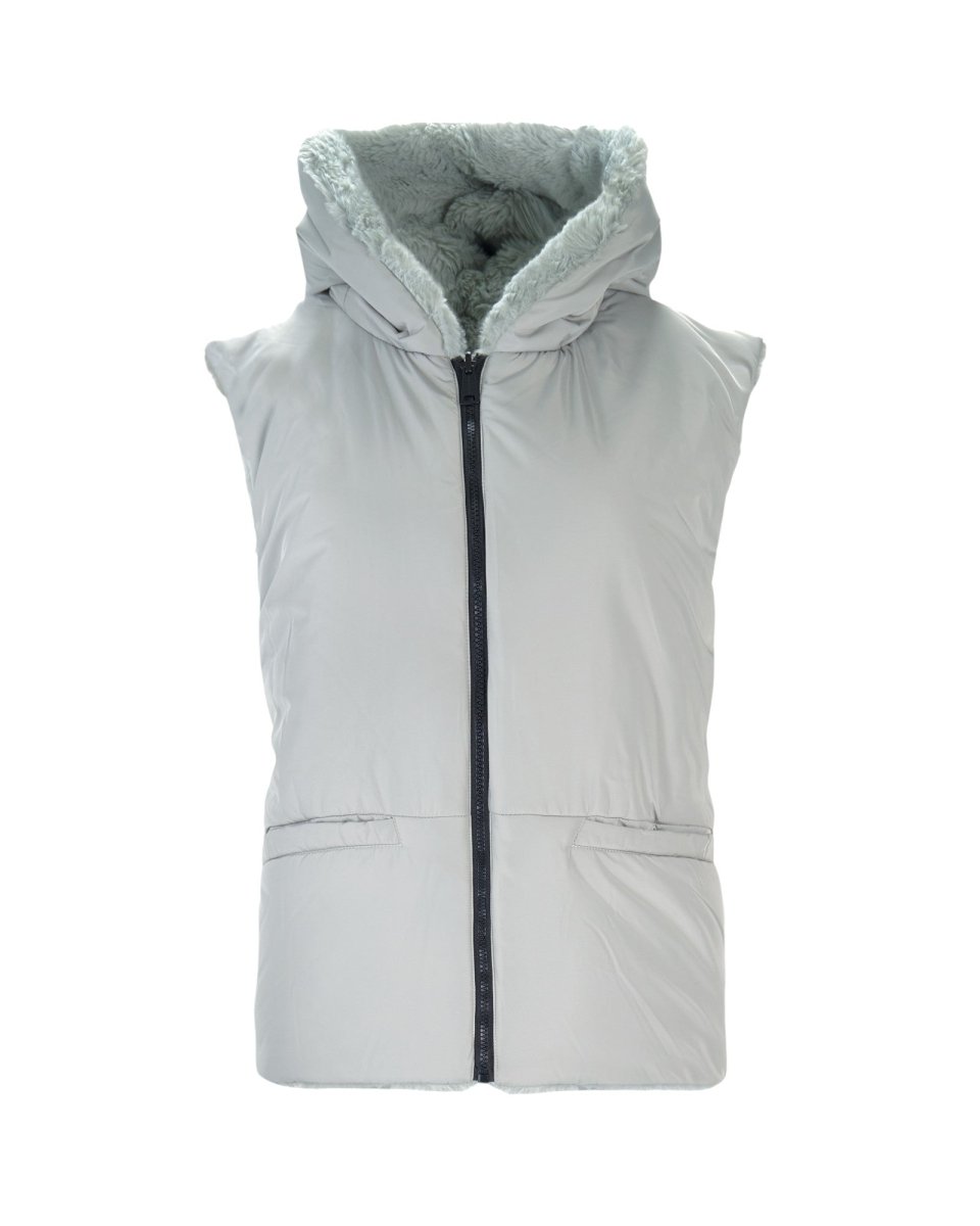 HOODED PUFFER VEST
