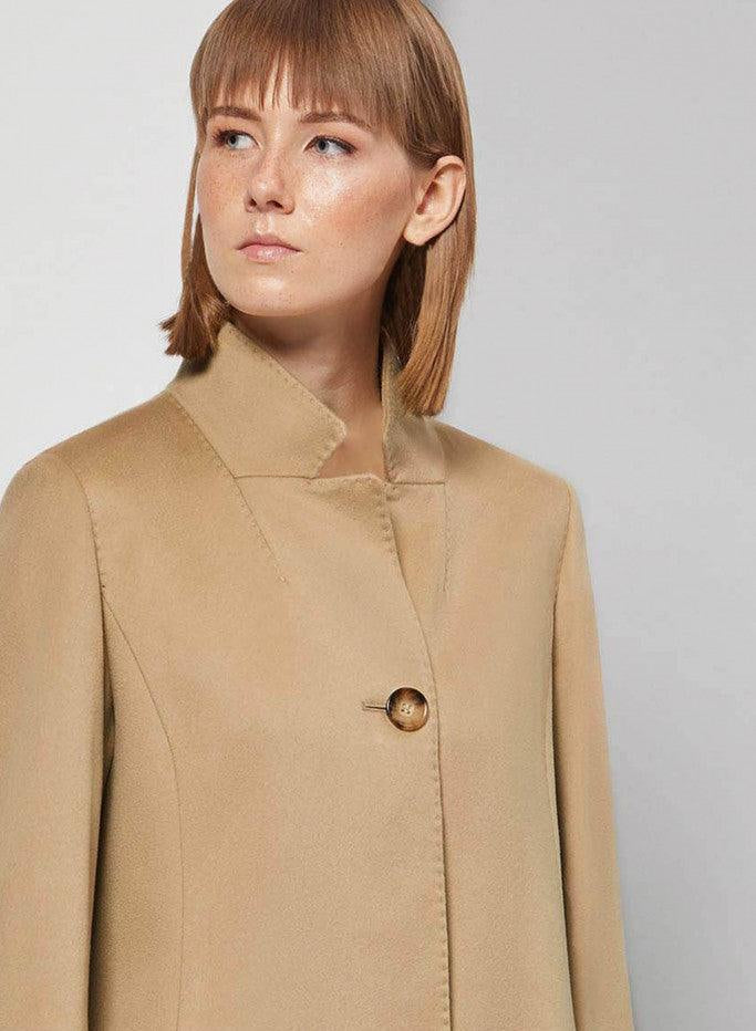 Inverted Notch Collar Light Wool Coat