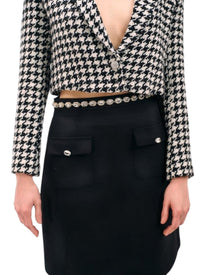 JEWEL-WAIST A-LINE SKIRT