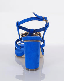 JEWELED STRAP BLOCK SANDAL