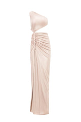 KNOTTED CUTOUT DRAPE GOWN
