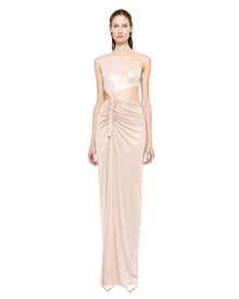 KNOTTED CUTOUT DRAPE GOWN