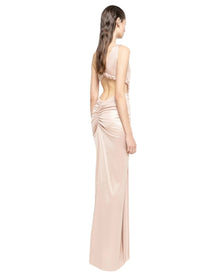 KNOTTED CUTOUT DRAPE GOWN
