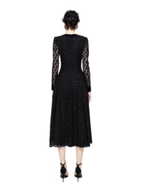 LACE BUTTON-DOWN GOWN