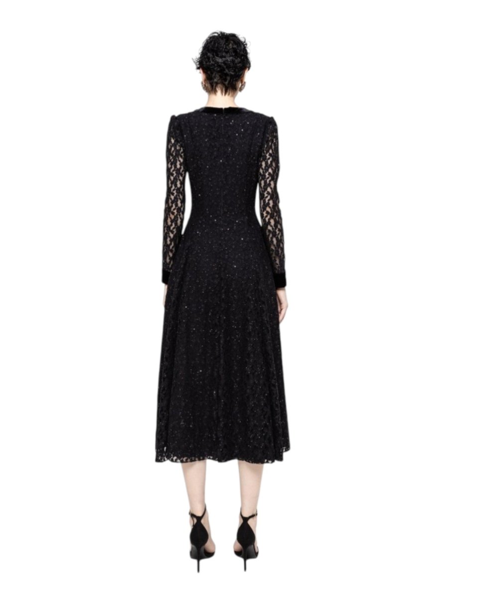 LACE BUTTON - DOWN GOWN - Nakhle.Ets - Dresses
