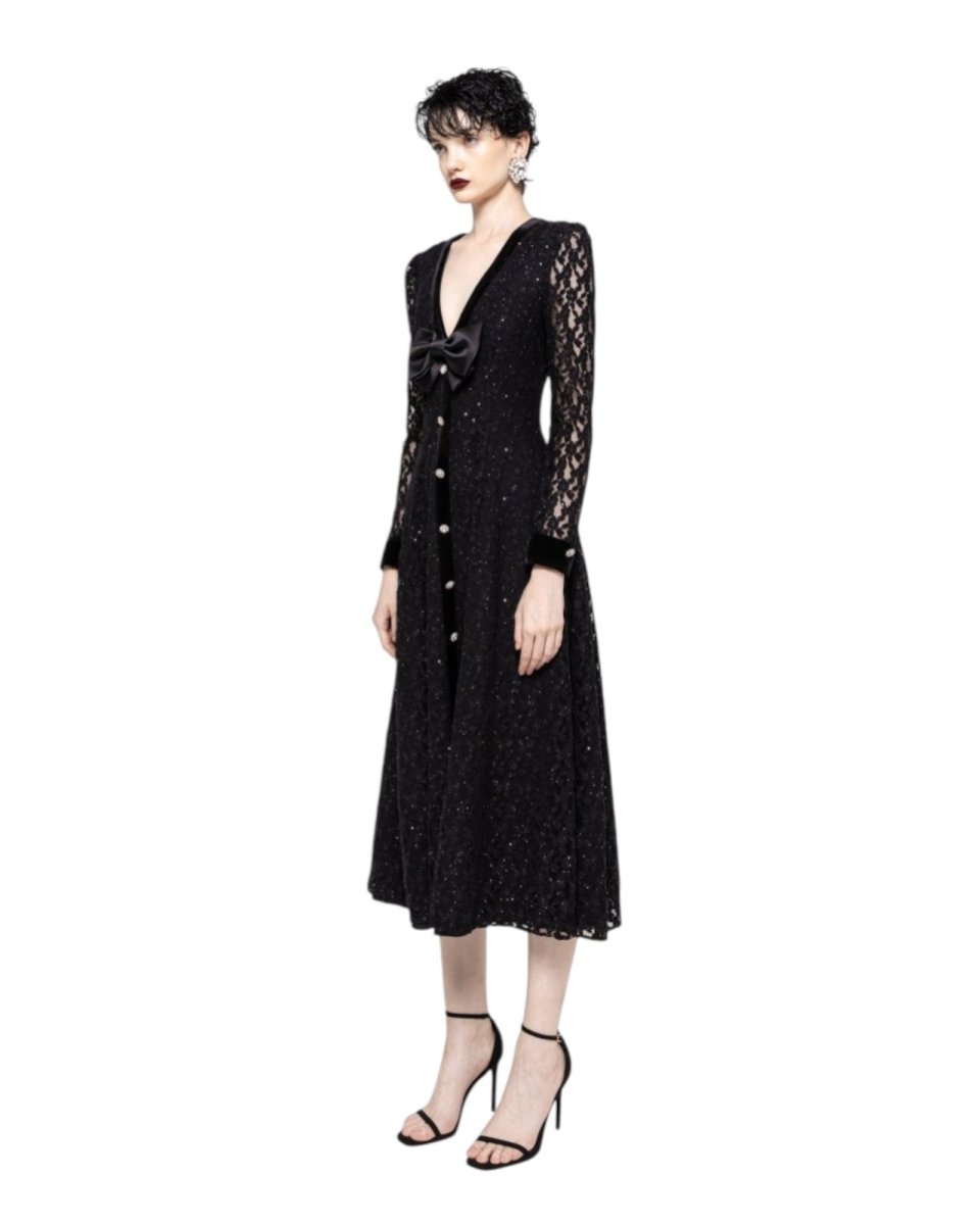 LACE BUTTON - DOWN GOWN - Nakhle.Ets - Dresses