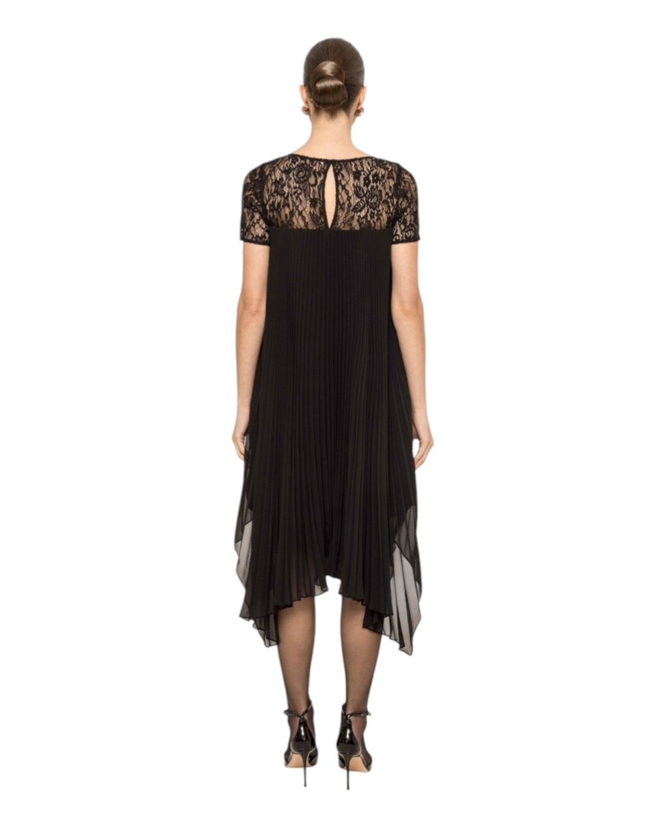 LACE PLEATED MIDI DRESS - Nakhle.Ets - Dresses