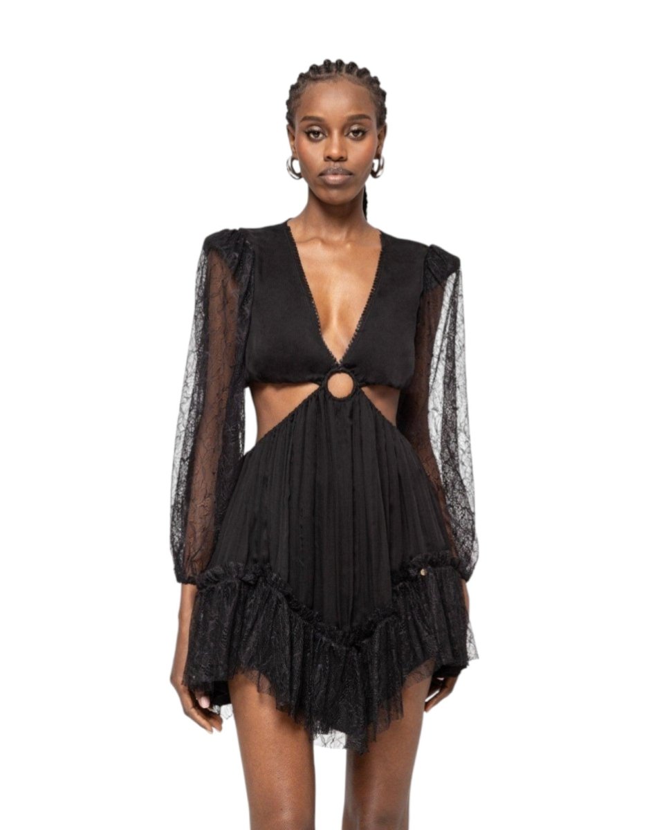 LACE RING - CUT MINI DRESS - Nakhle.Ets - Dresses