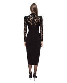 LACE SLEEVE BLAZER DRESS