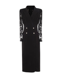 LACE SLEEVE BLAZER DRESS