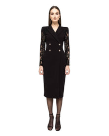 LACE SLEEVE BLAZER DRESS