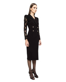 LACE SLEEVE BLAZER DRESS
