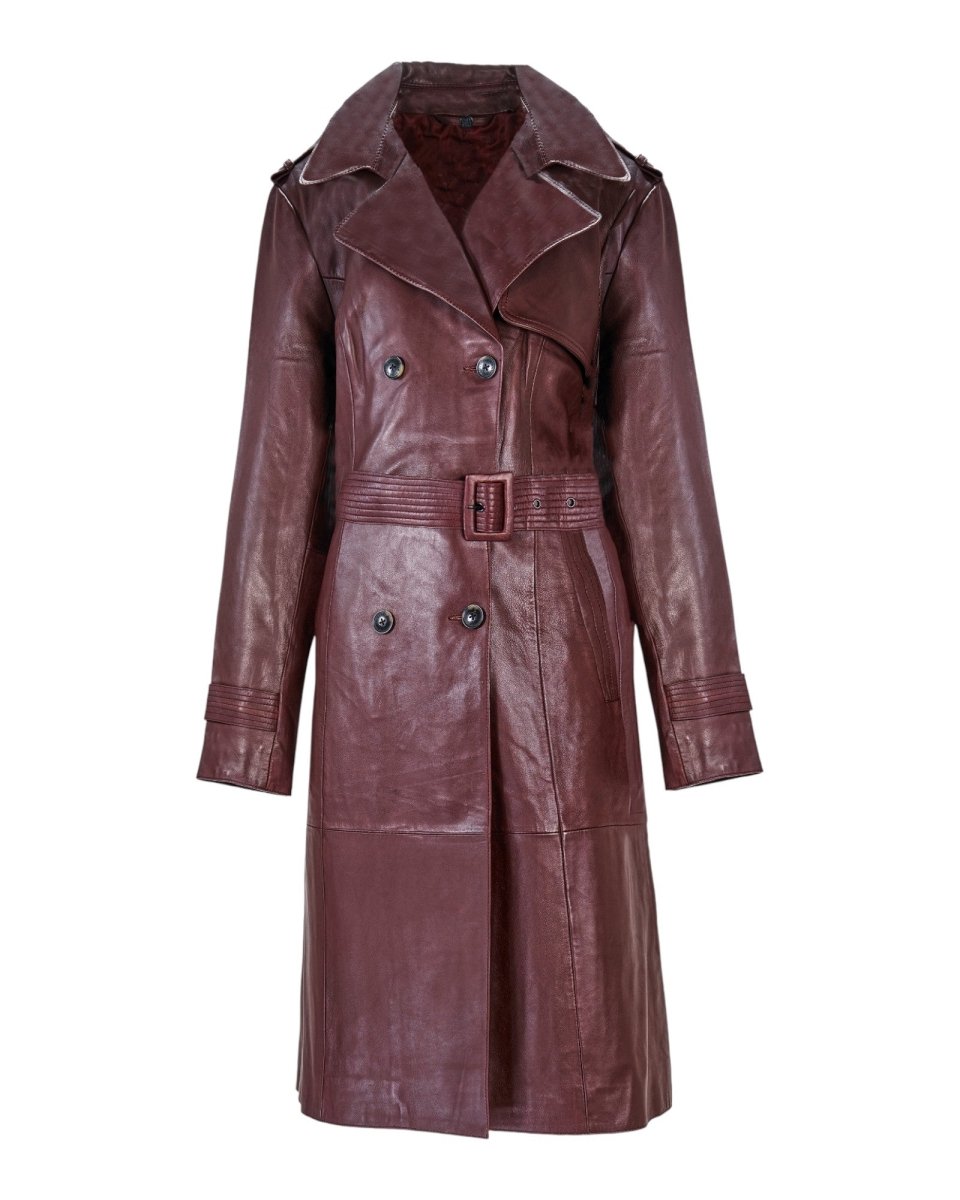 LEATHER TRENCH COAT