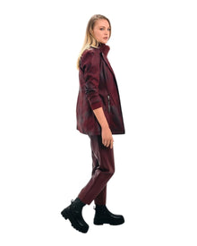 LEATHER ZIPPERED JACKET