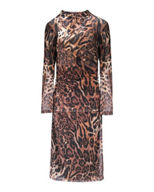 LEOPARD PRINT MESH TWO-PIECE SET