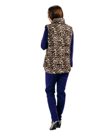 LEOPARD PRINT PUFFER VEST
