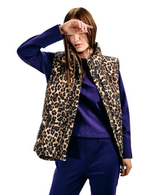 LEOPARD PRINT PUFFER VEST