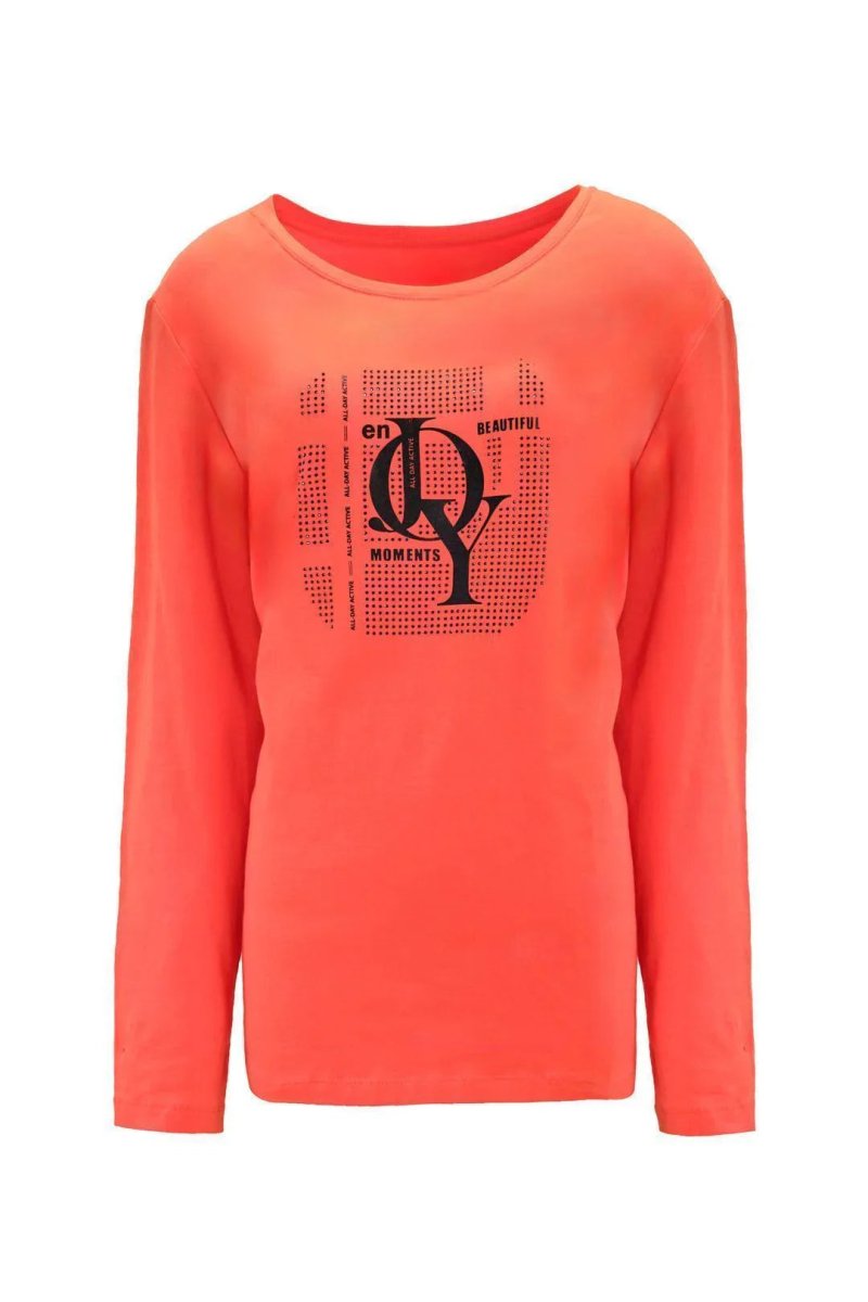 LONG - SLEEVE GRAPHIC BLOUSE - Nakhle.Ets - Blouse