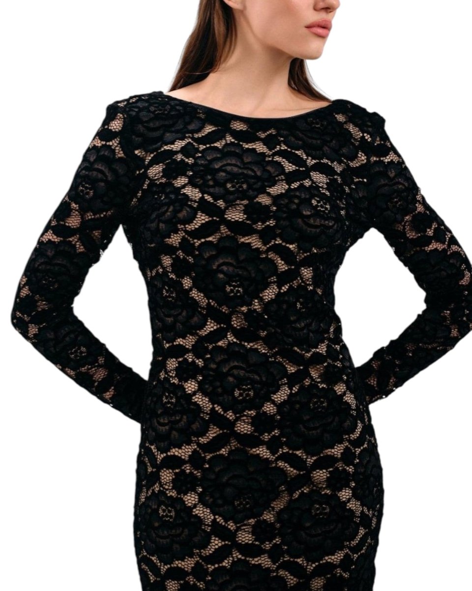 LONG SLEEVE LACE DRESS - Nakhle.Ets - Dresses