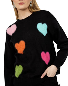 LOVE MOTIF KNIT SWEATER