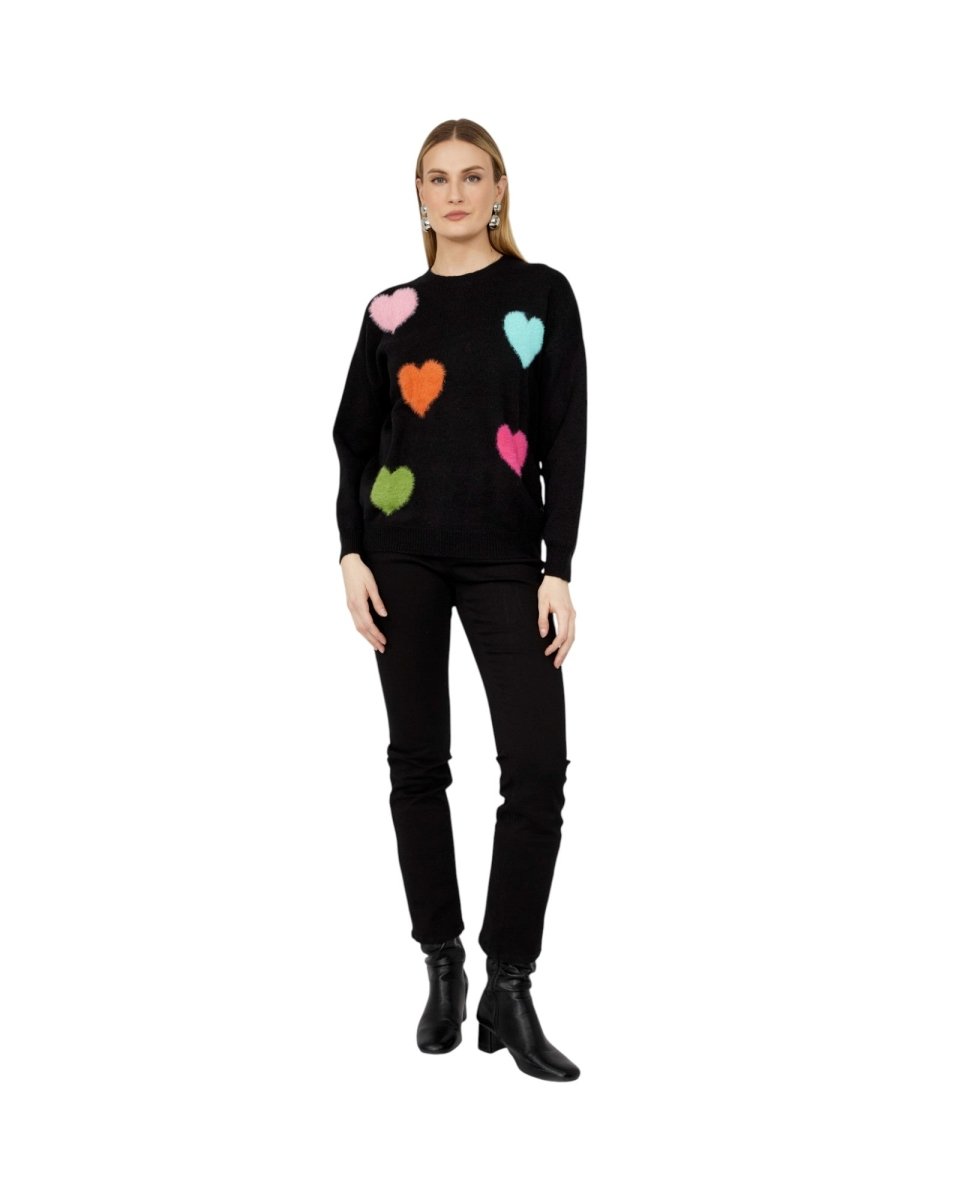 LOVE MOTIF KNIT SWEATER