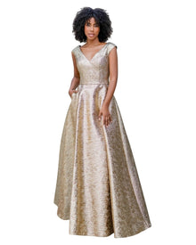 LUMINOUS METALLIC GOWN