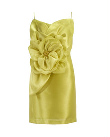 LUXE SATIN FLORAL MIDI DRESS