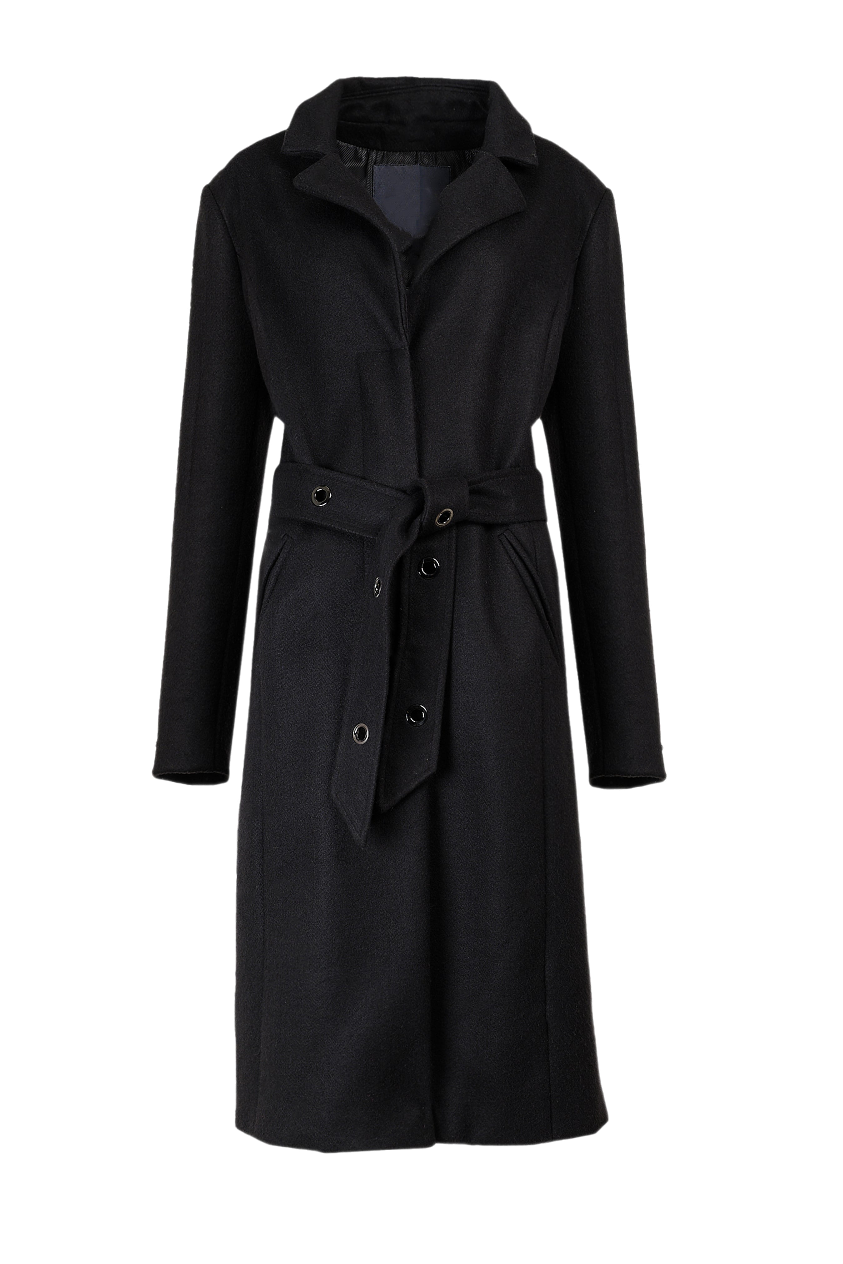 STRUCTURED LONG BELTED COAT