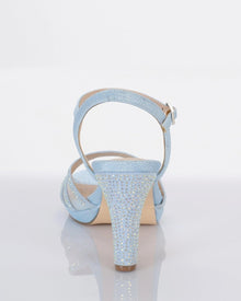 MESH STRAP SPARKLE HEEL
