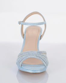 MESH STRAP SPARKLE HEEL