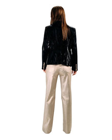 METALLIC CHAIN-DETAIL TWO-PIECE SET