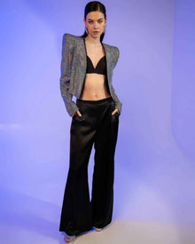 METALLIC CROPPED BLAZER