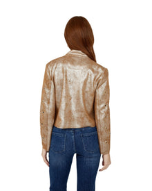 METALLIC EYELET JACKET