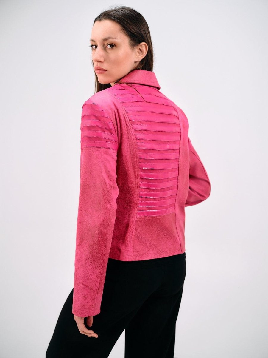 METALLIC MOTO JACKET - Nakhle.Ets - Jackets