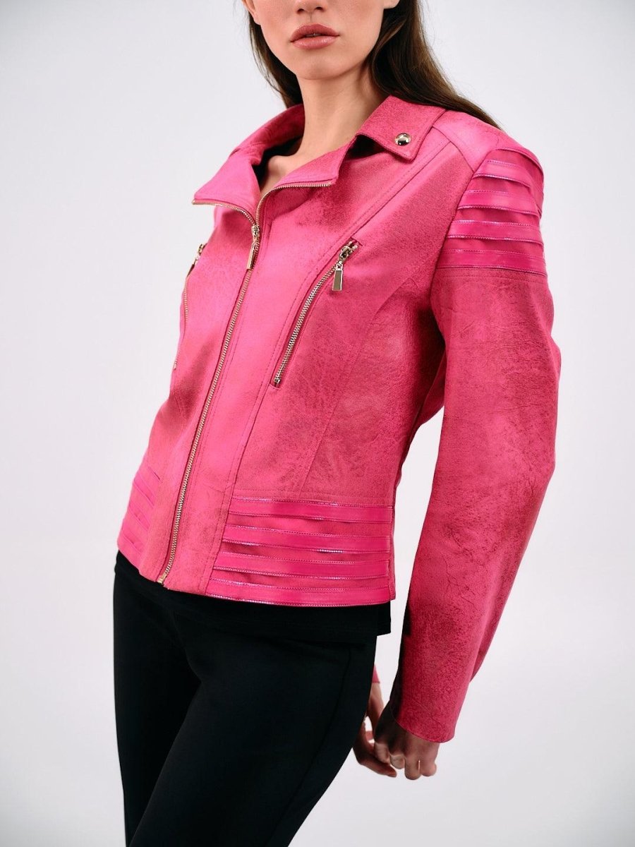 METALLIC MOTO JACKET - Nakhle.Ets - Jackets