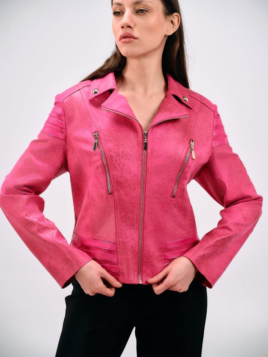 METALLIC MOTO JACKET - Nakhle.Ets - Jackets