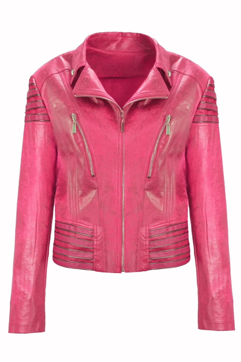 METALLIC MOTO JACKET - Nakhle.Ets - Jackets