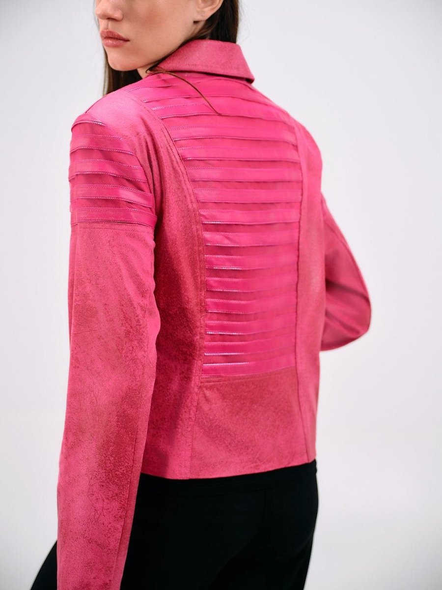 METALLIC MOTO JACKET - Nakhle.Ets - Jackets