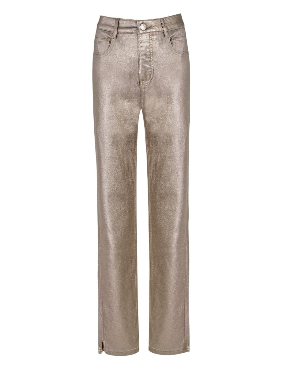METALLIC SKINNY PANTS - Nakhle.Ets - Pants & Skirts