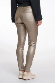 METALLIC SKINNY PANTS